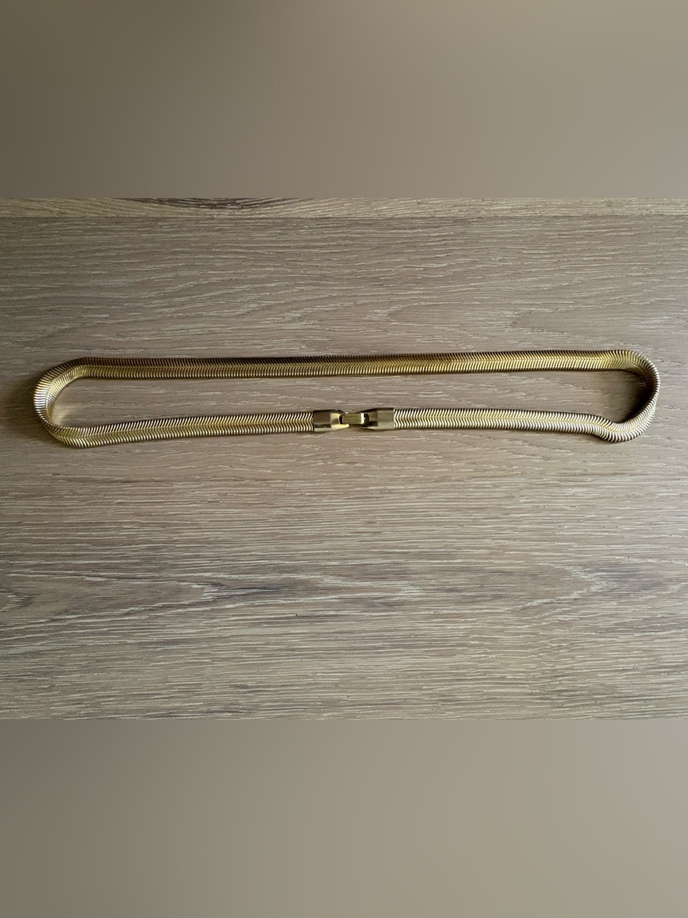 Vintage Gold tone Herringbone Chain Belt - Women's Accessory